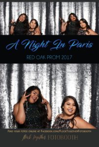 prom photo booth in Dallas, Texas