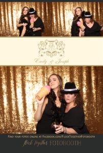 Dallas gold sequin photo booth at Union Station